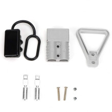 120A Power Plug Connector Kit with Silver Plated Copper Terminals for Solar Panel, EV, Forklift