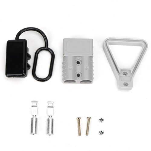 120A Power Plug Connector Kit with Silver Plated Copper Terminals for Solar Panel, EV, Forklift