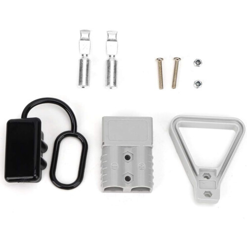 120A Power Plug Connector Kit with Silver Plated Copper Terminals for Solar Panel, EV, Forklift 1