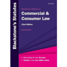 Blackstones Statutes on Commercial amp Consumer Law by Rose Francis Se
