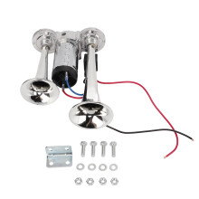 Loud Warning Sound Air Horns For Trucks Boats Cars, Super Loud130Db Dual Trumpet Strong Air Compressor Weather Resistant Waterproof Durable Easy To