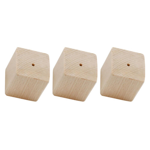 Wooden Cake Decorating Stand with Stable Support, Rectangular EcoFriendly Display Base Wood Color