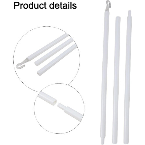 Window Blind Pull Rod 35 Inch Adjustable Plastic Pole with Hook for Awning and Blind Adjustment 1