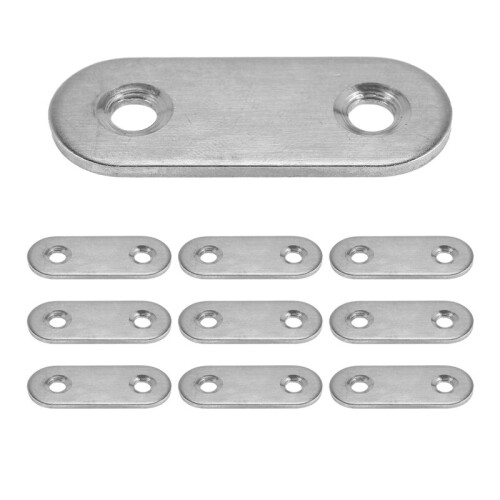 Flat Mending Plates Repair Fixing Joining Brackets 40x15mm 10pcs
