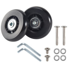 2 Satz GepäCk Koffer ErsatzräDer Achsen Gummi Deluxe Reparatur OD 64Mm Neu