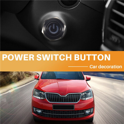 12V 2A 9.5mm LED Metal Cap Power Momentary Push Button  Car DIY Modified, Red 1