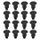 16Pcs Plastic Rivets Clip 4mm x 5mm x 15mm Black 1