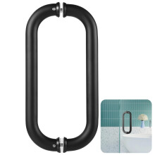 Matte Black Shower Door Handle 304 Stainless Steel CShaped Pull for Frameless Glass Doors