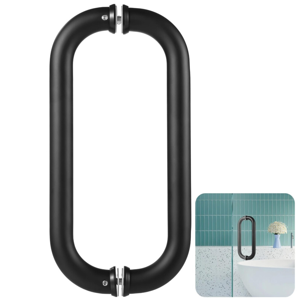 Matte Black Shower Door Handle 304 Stainless Steel Cshaped Pull For Frameless Glass Doors 9169991259581