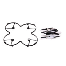 20 Teilesatz Propellerblätter Mit Helices SchutzhÜLle FÜR HUBSAN X4 H107 H107C H107D Quadcopter, Schwarz Weiß