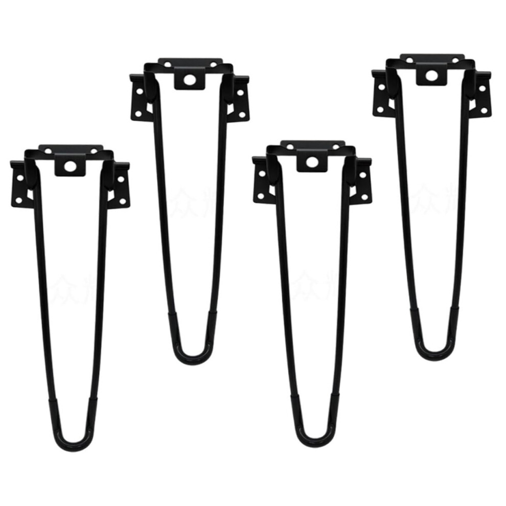 4Pcs Black Folding Hairpin Table Legs Adjustable Steel Spacesaving Design For Desk Bench Furniture 9771547236238