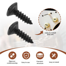 50x Guitar Bass Screws Parts for Scratchplates Pickguard, Black