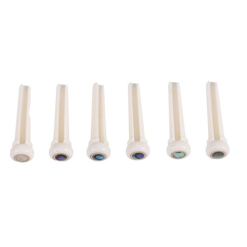 Guitar Bone Bridge Pins med 5,3 Mm Position Abanlone Dot för Utbyte Av Akustiska Gitarrdelar
