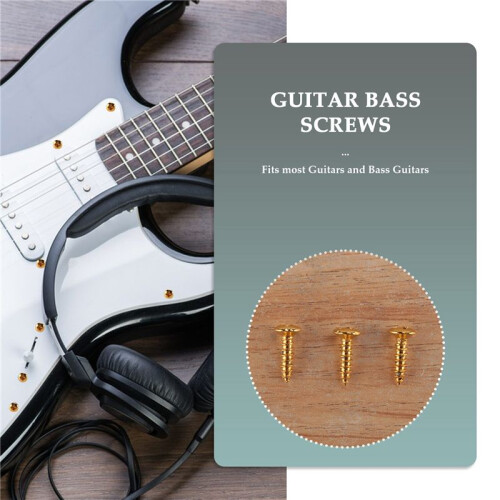 50X Gitara Basowa ŚRUBY CzęśCi do Podstawek Pickguard, ZłOty 2