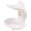 Double Soap Dish Strong Suction Soap Holder Cup Tray for Shower Bathroom (White) 1