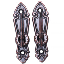 Metal Rideau Tassel Tie Back Embrasse  Crochets Muraux 2PCS Rouge Bronze
