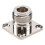 N type female jack RF coax connector 4-hole panel mount with solder cup,silver 1