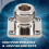 N type female jack RF coax connector 4-hole panel mount with solder cup,silver 3