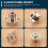 N type female jack RF coax connector 4-hole panel mount with solder cup,silver 4