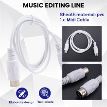 5 pin MIDI DIN PLUG Estensione Cavo Maschio a Maschio / 9.8ft - bianca
