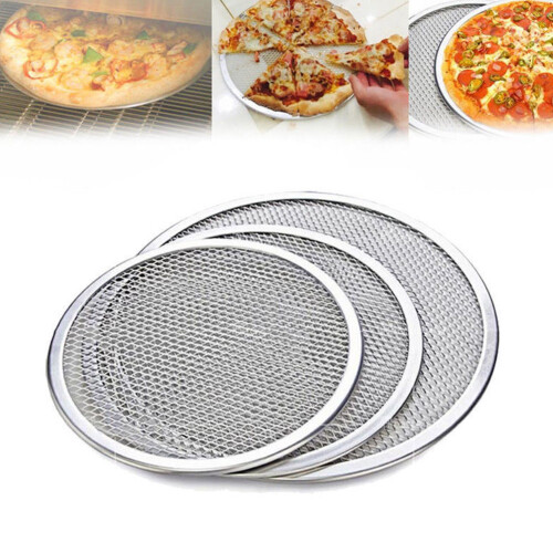 Professional Round Pizza Oven Baking Tray Barbecue Grate Nonstick Mesh Net(14 Inch) 2
