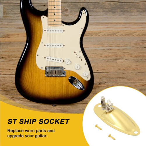 1Pcs Boat Output Input Jack Plate Sockets for  Strat Guitar Replacement Parts 2