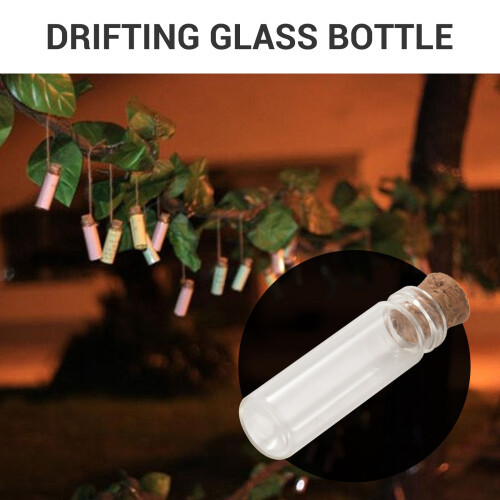 20Pcs 11X32Mm Tiny  Empty Clear Cork Glass Bottles Vials 2Ml 2