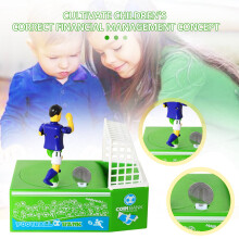 Novelty gift cartoon football savings pot electric piggy bank Soccer Player Goal Kicking Coin Bank Football Piggy Bank Money Box