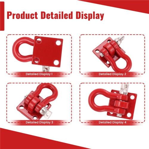 1 Pair Trailer Hook 1: 10 Scale Accessory For RC Crawler SCX-10 Truck 2