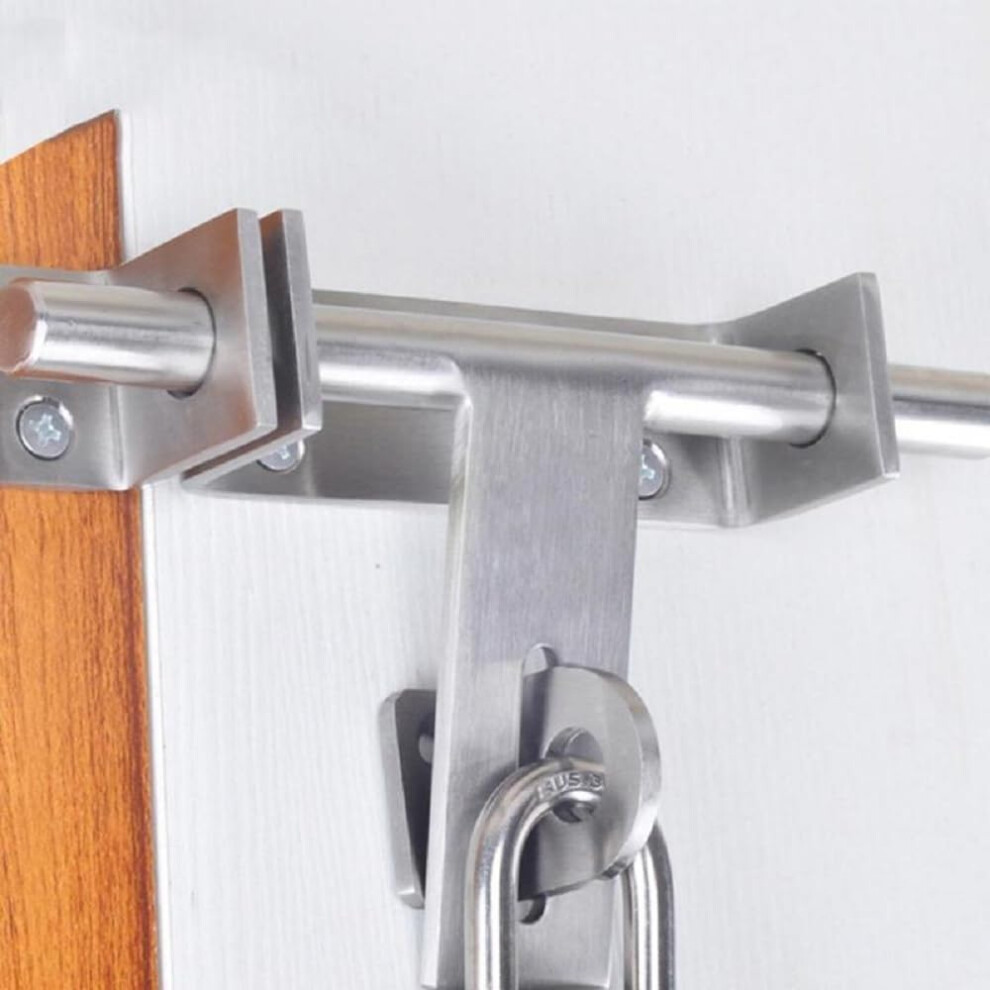 Heavy Duty Sliding Bolt Gate Latch With Padlock Hole, 6.7In Stainless Steel Barrel Bolt For Fence, Barn, Shed 9771547236290