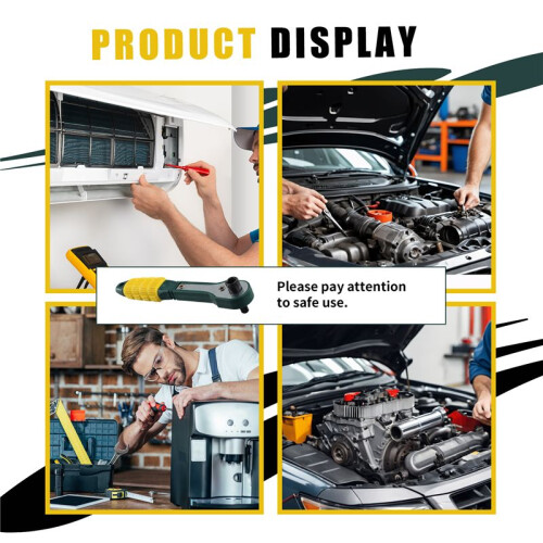 1/4  Screwdriver Pole 6.35mm Inner Hexagon Ratchet Socket Wrench with Dual- Home Tool Accessory 2