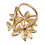 Elegante 3 anelli Farfalla Sciarpa Squillare Seta Sciarpa Fibbia Clip (oro) 5