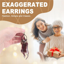 Fashion Exotic European Alloy Feather Long Drop Earrings for Women Girls