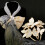 Elegante 3 anelli Farfalla Sciarpa Squillare Seta Sciarpa Fibbia Clip (oro) 2