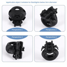 Support monture de serrage pour lampe de poche a declenchement rapide casque rapide universel (FAST, MICH, IBH, etc. avec le casque de rail) Diametre
