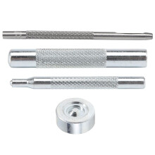 4 PZ 831 Tipo Metallo Bottoni a pressione Bottoni a pressione Bottoni Utensili per installazione Utensili per punzonatura a mano Set Materiali