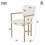 Set of 4 Bouclé Dining Chairs with Metal Frame 2