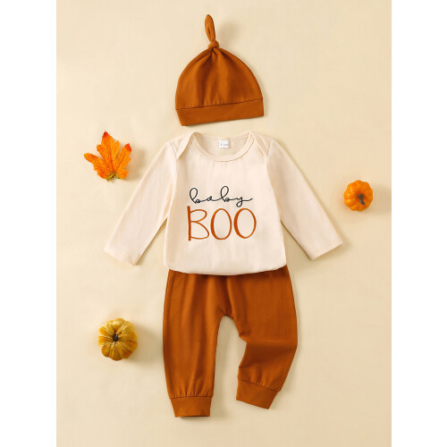 (0-3 Months, Beige) Σετ 3 τεμαχίων με γράμματα 2