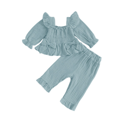 (18-24 Months, Green) Conjunto de otoño 2 piezas.