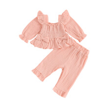 (3-4 Years, Pink) Conjunto de otoño 2 piezas.