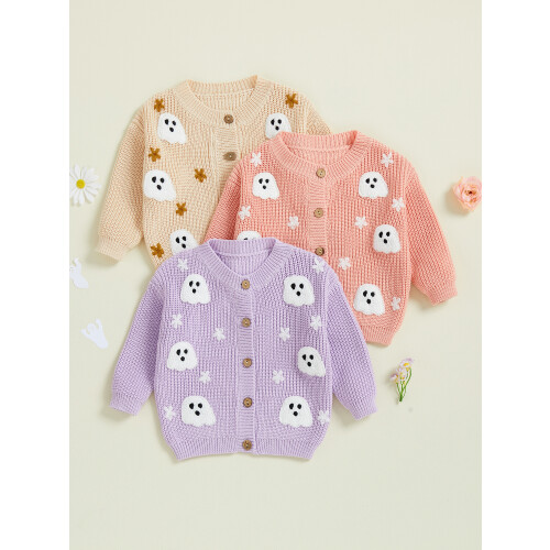 (18-24 Months, Purple) Πουλόβερ για νήπια κέντημα κουμπών 2