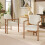 Set of 4 Bouclé Dining Chairs with Metal Frame 8