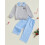 (4-5 Years, Gray) Ensemble 2 pièces Noël brodé. 3