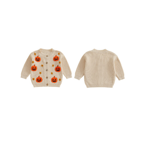 (18-24 Months, Khaki) Πλεκτές ζακέτες για μανίκια, κουμπιά. 1