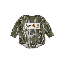 (6-12 Months, Green C) Baby-Strampler Jungen, langärmelig, Rundhalsausschnitt, Camouflage, Tiermotiv, Herbstbody, Freizeitkleidung