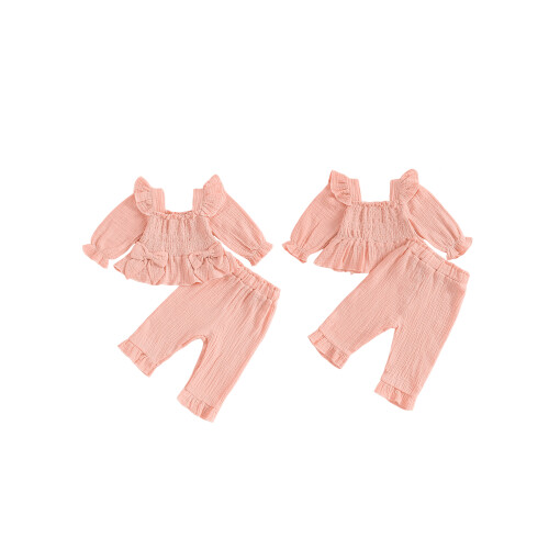 (3-4 Years, Pink) Conjunto de otoño 2 piezas. 1