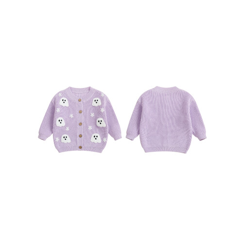 (18-24 Months, Purple) Πουλόβερ για νήπια κέντημα κουμπών 1