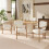 Set of 4 Bouclé Dining Chairs with Metal Frame 9