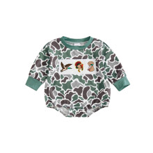 (0-3 Months, Green A) Baby-Strampler Jungen, langärmelig, Rundhalsausschnitt, Camouflage, Tiermotiv, Herbstbody, Freizeitkleidung