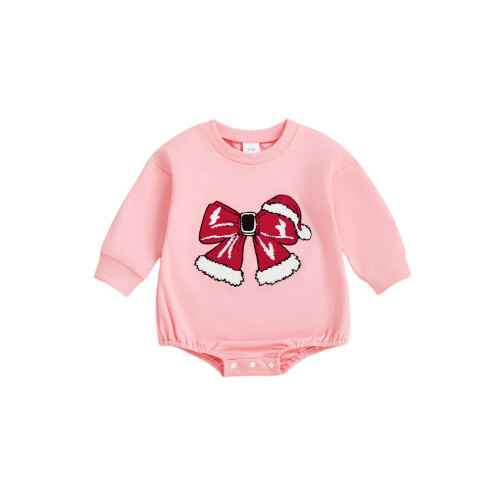 (0-3 Months, Pink) Combinaison de Noël et automne